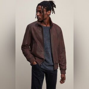 John Varvatos Stand Collar Bomber Jacket. Size Small